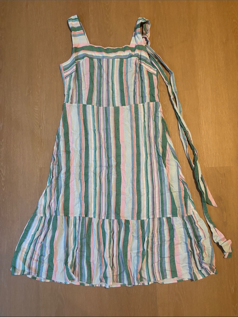 52seven Pastel Striped Midi Dress size 14